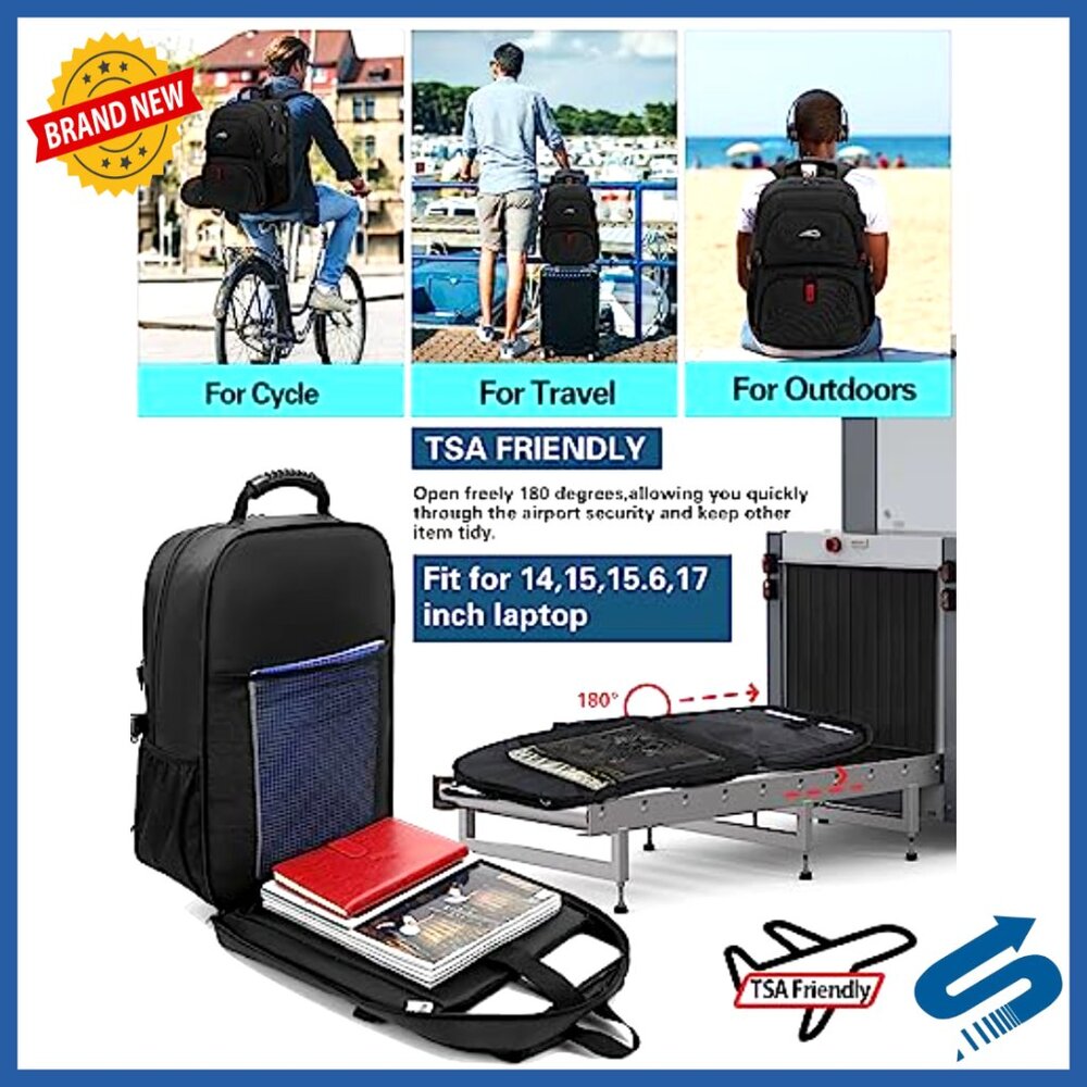 Extra Large Laptop Backpack Tsa Approved Anti The… - image 5